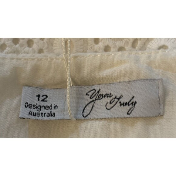4 For $20 Yours Truly Maisy Eyelet Skirt Ivory Size 12 - Picture 7 of 8